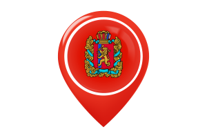 Krasnoyarsk Krai Flag Map Pin Icon flag
