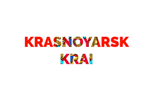 Krasnoyarsk Krai Text Art flag