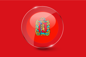 Krasnoyarsk Krai Flag Glossy Round Button flag