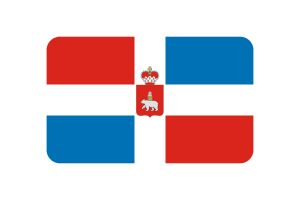 Illustrazione Vettoriale della Bandiera del Territorio di Perm Forma Rettangolo Arrotondato flag