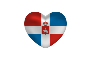 Amore del Territorio di Perm Forma Cuore flag
