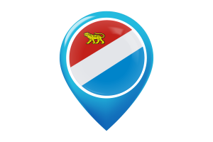 Primorsky Krai Flag Map Pin Icon flag
