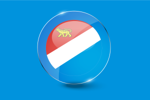 Primorsky Krai Flag Glossy Round Button flag