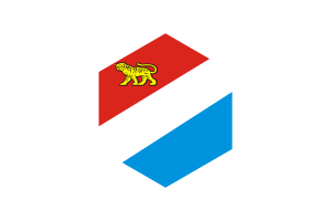 Primorsky Krai Flag Hexagon Shape flag