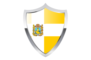 Bandeira do Território de Stavropol com Escudo Medieval flag