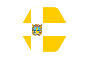 Ilustração da Bandeira do Território de Stavropol Forma Hexagonal Arredondada flag