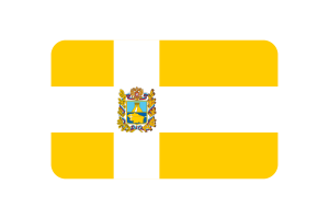 Ilustração Vetorial da Bandeira do Território de Stavropol Forma Retângulo Arredondado flag