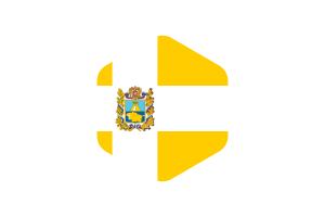 Bandeira do Território de Stavropol Forma Hexágono Arredondado flag