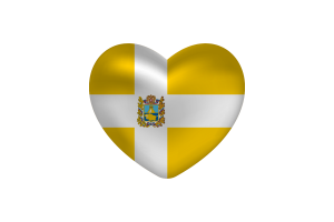 Amor do Krai de Stavropol em Forma de Coração flag