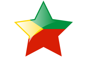 Zabaykalsky Krai Flag Star Icon flag