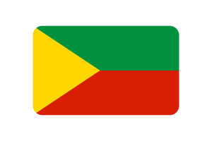 Zabaykalsky Krai Flag Rounded Rectangle Vector Illustration flag