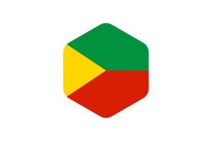 Zabaykalsky Krai Flag Rounded Hexagon Shape flag
