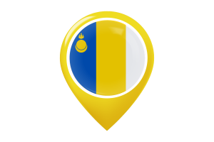 Agin Buryatia Flag Map Pin Icon flag