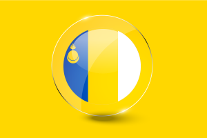 Agin Buryatia Flag Glossy Round Button flag