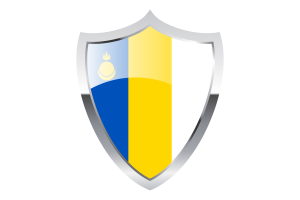 Agin Buryatia Flag with Medieval Heater Shield flag