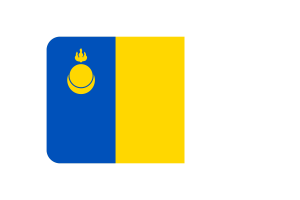 Agin Buryatia Flag Rounded Rectangle Vector Illustration flag