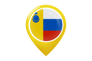 Agin Buryat Okrug Flag Map Pin Icon flag