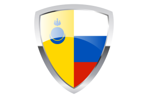 Agin Buryat Okrug Shield Flag flag