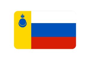 Agin Buryat Okrug Flag Rounded Rectangle Vector Illustration flag