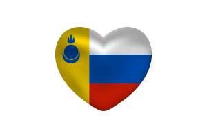 Love of Agin Buryat Okrug Heart Shape flag