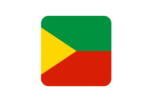 Chita Flag Square Rounded Shape flag