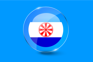 Pulsante Rotondo Lucido della Bandiera di Evenkia flag