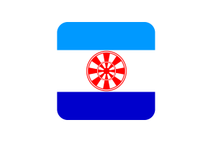 Bandiera di Evenkia forma quadrata arrotondata flag