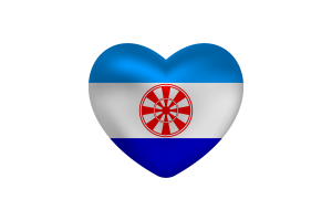 Amore di Evenkia forma cuore flag