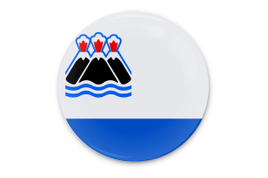 Kamchatka Peninsula Flag Vector Art flag