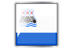 Kamchatka Peninsula Flag Square icon flag