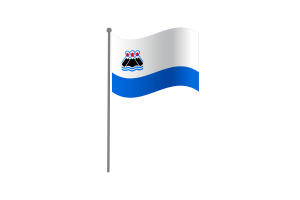 Waving Flag of Kamchatka Peninsula flag