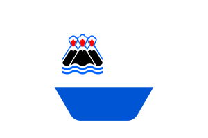 Kamchatka Peninsula Flag Illustration Hexagon Rounded Shape flag