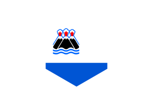 Kamchatka Peninsula Flag Hexagon Shape flag