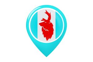 Koryak Okrug Flag Map Pin Icon flag