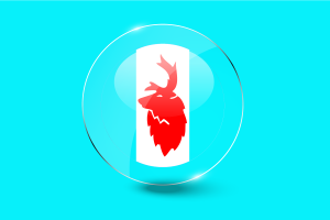 Koryak Okrug Flag Glossy Round Button flag