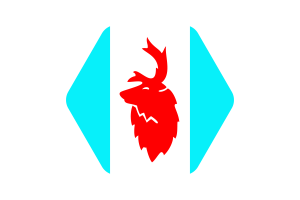 Koryak Okrug Flag Illustration Hexagon Rounded Shape flag