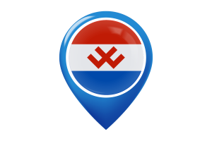 Permyakia Flag Map Pin Icon flag