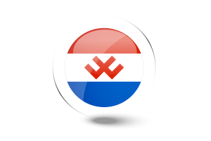 Permyakia Flag Glossy Round Button flag