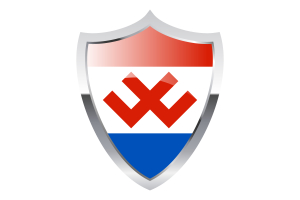 Permyakia Flag with Medieval Heater Shield flag