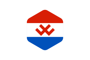 Permyakia Flag Rounded Hexagon Shape flag