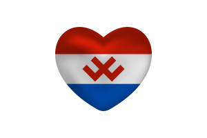 Love of Permyakia Heart Shape flag