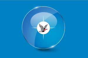 Bottone rotondo lucido della bandiera di Taymyr flag