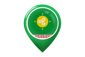 Ust Orda Buryat Flag Map Pin Icon flag