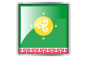 Ust Orda Buryat Flag Square icon flag