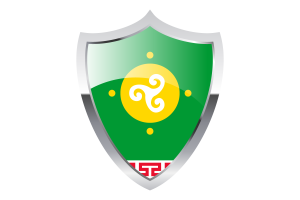 Ust Orda Buryat Flag with Medieval Heater Shield flag