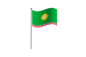 Waving Flag of Ust Orda Buryat flag
