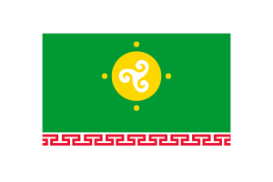 Ust Orda Buryat Flag Vector Illustration flag