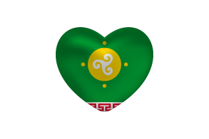 Love of Ust Orda Buryat Heart Shape flag