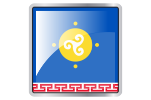 Ust-Orda Buryat Autonomous Okrug Flag Square icon flag