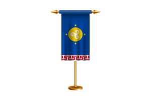 Ust-Orda Buryat Autonomous Okrug Ceremonial Flag Vector Free flag